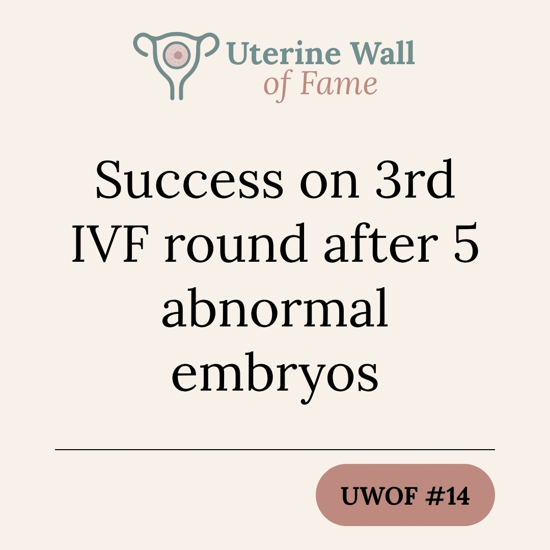 Success on 3rd IVF round after 5 abnormal embryos