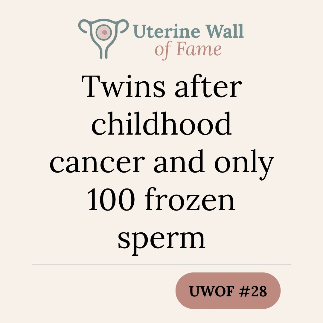UWOF #28: Twins after childhood cancer and only 100 frozen sperm